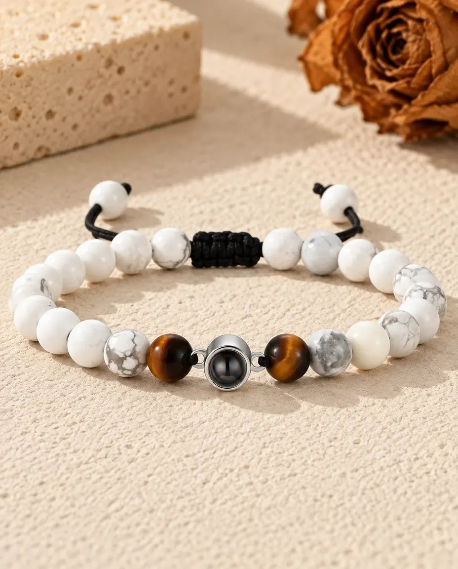 Armband mit Bild im Stein - flach liegend