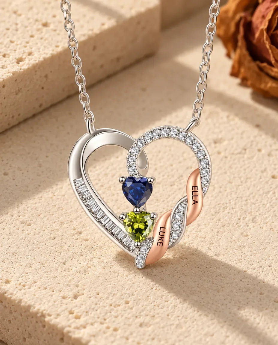 Kette mit Gravur für Mama - flach liegend