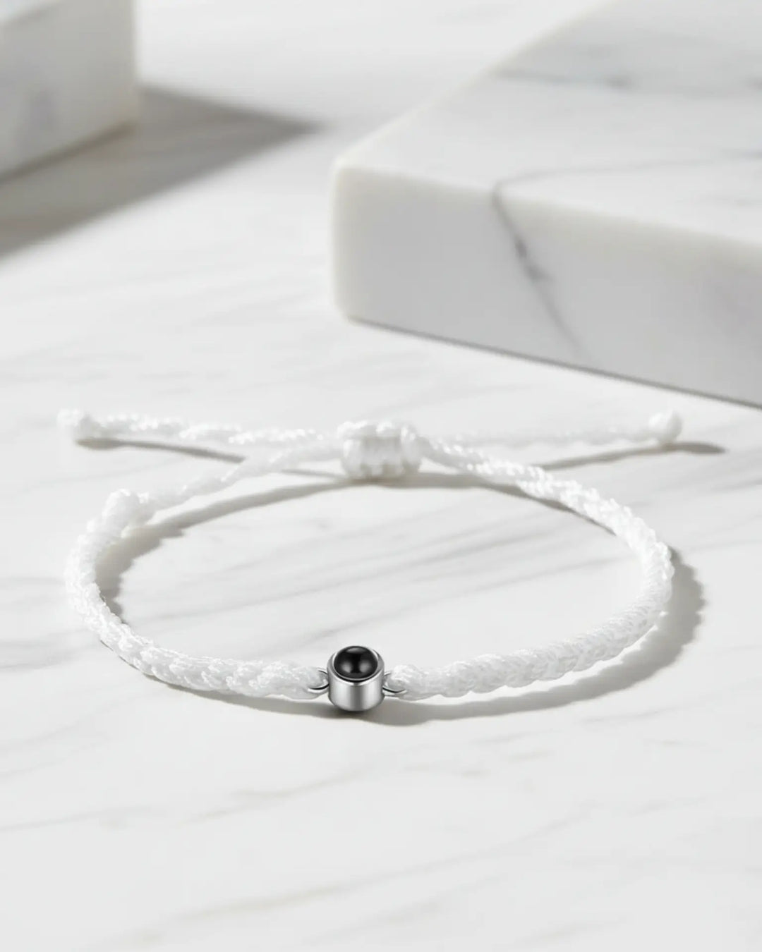 Armband mit Bild im Stein – geflochtenes Freundschaftsband in 5 Farben, verstecktes Foto, Geschenk für Sie