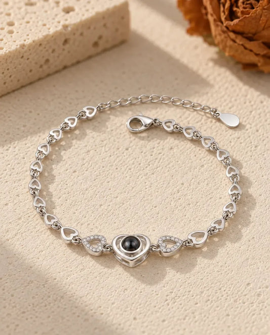 Armband mit Bild - Vorderansicht in Silber