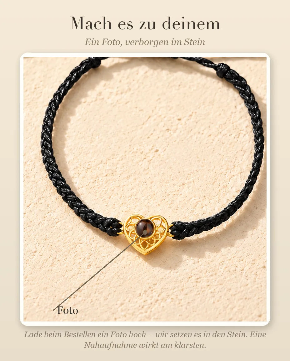 Anleitung zur Personalisierung: So kommt dein Foto in den Stein des Herz-Charms