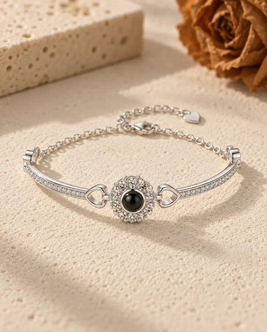 Armband mit Bild - Vorderansicht in Silber