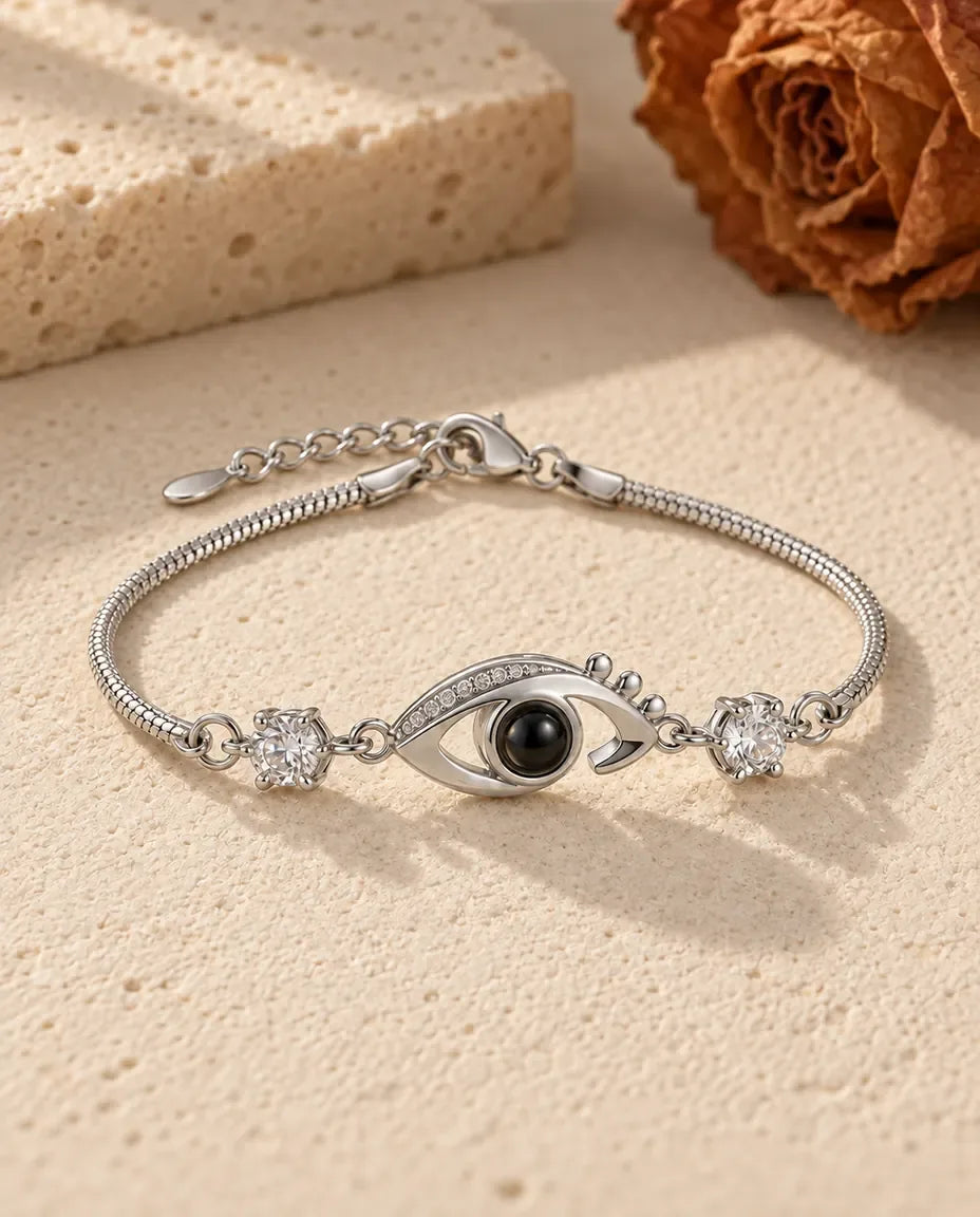 Armband mit Bild - Vorderansicht in Silber