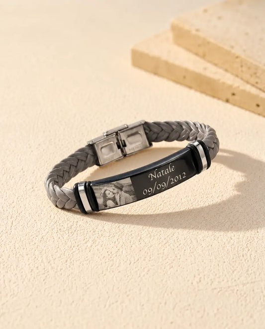Armband mit Foto für Herren - Vorderansicht