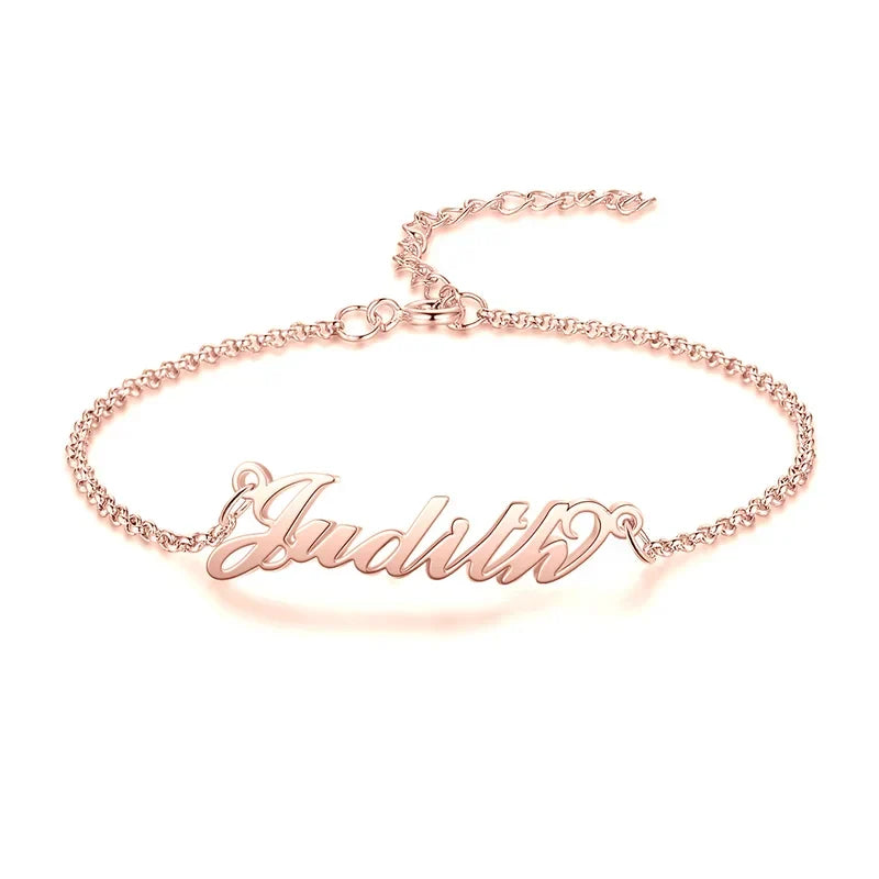 Armband mit Gravur – Namensarmband in Silber, Gold oder Roségold, personalisiert mit Wunschnamen, Geschenk für Sie, Mama
