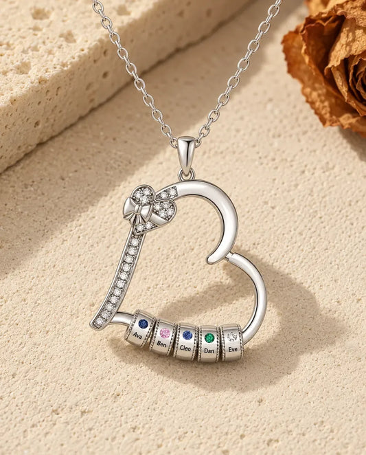 Geburtsstein Kette - Vorderansicht in Silber